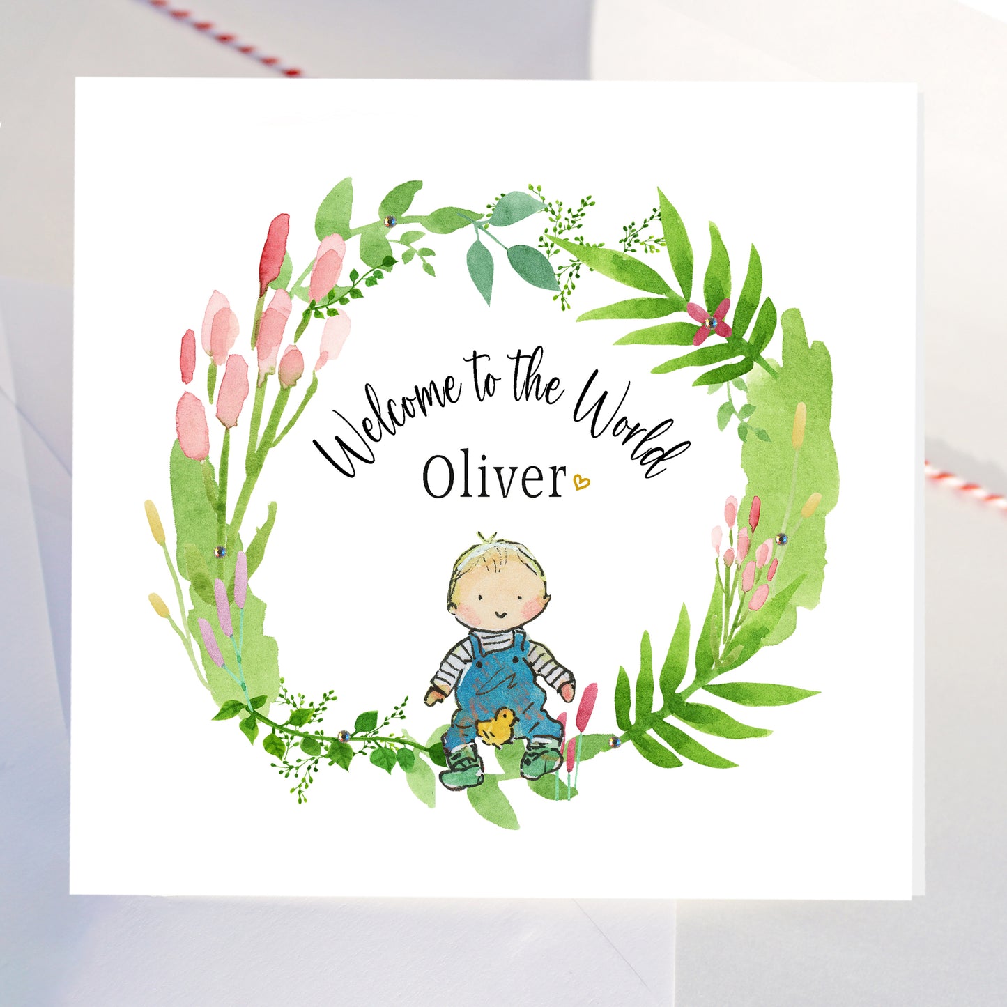 Personalised Name New Baby Card