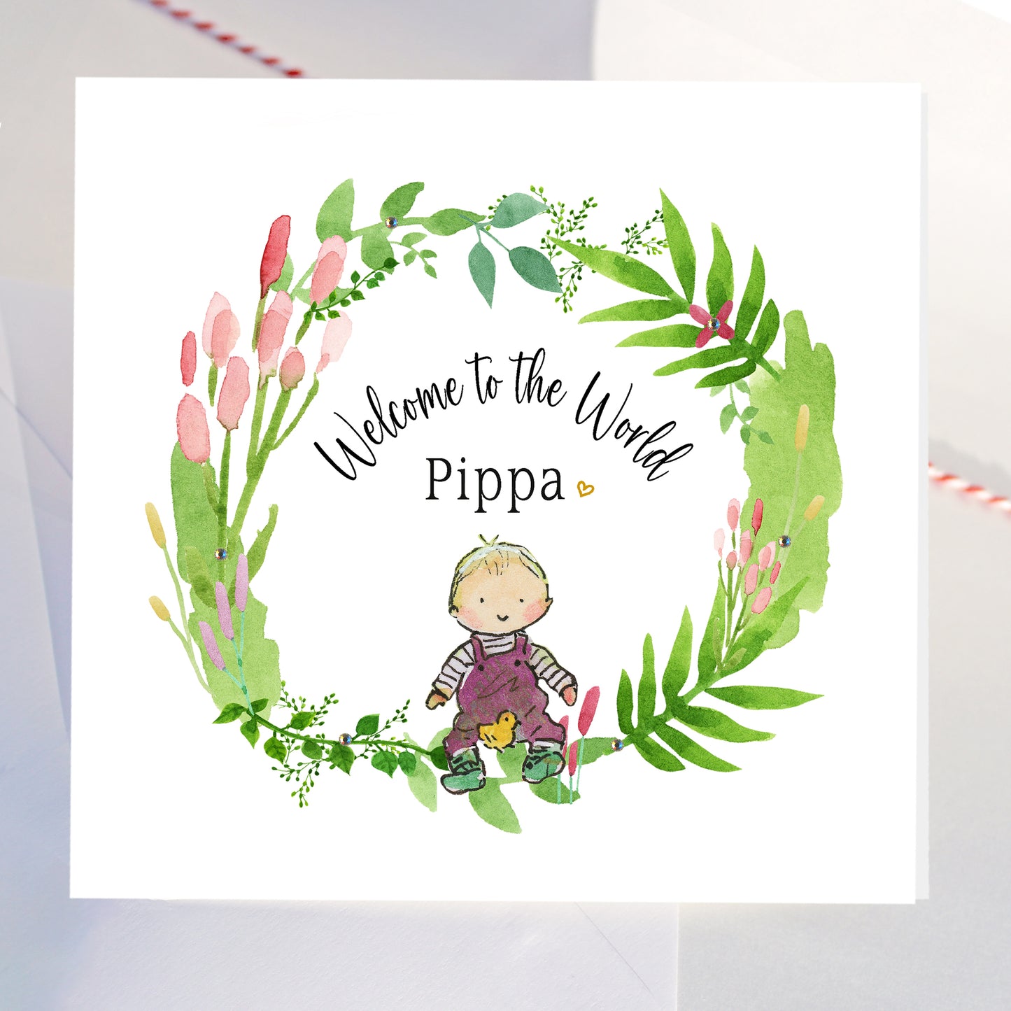 Personalised Name New Baby Card