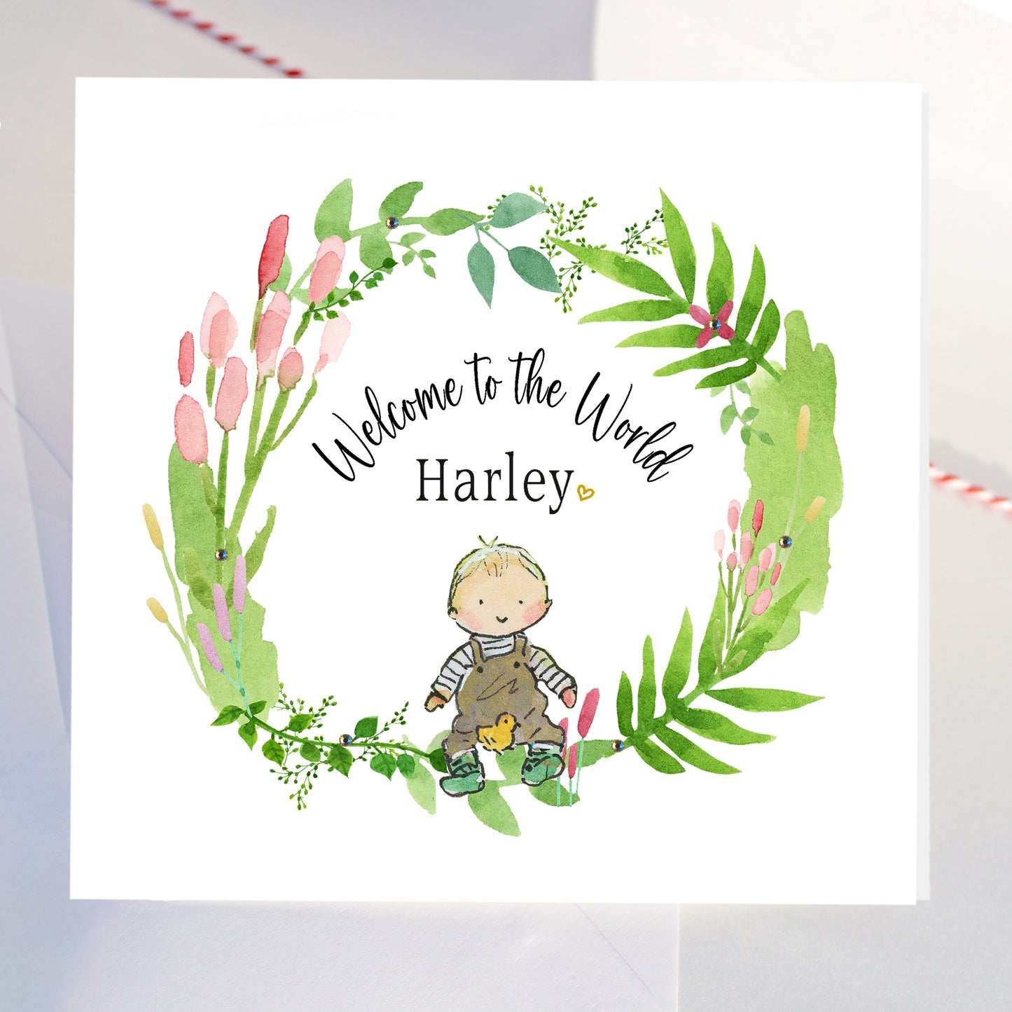 Personalised Name New Baby Card