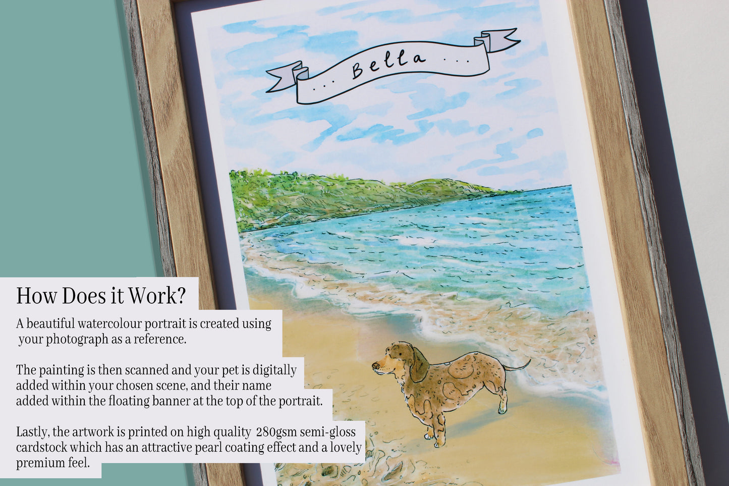 Custom Pet Portrait - A4 Print