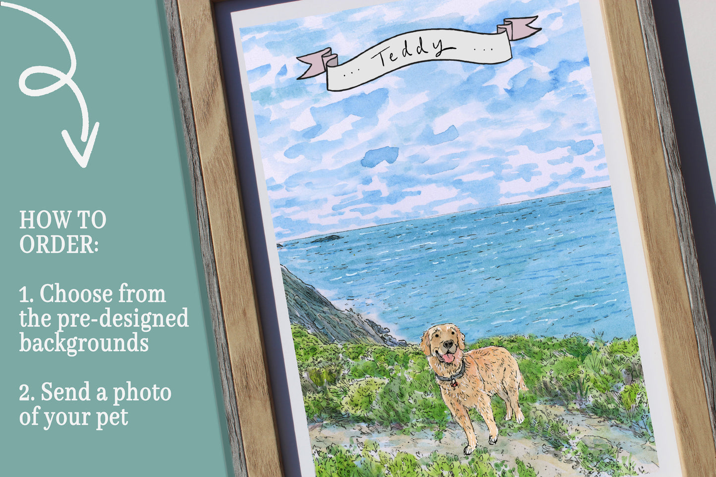Custom Pet Portrait - A4 Print