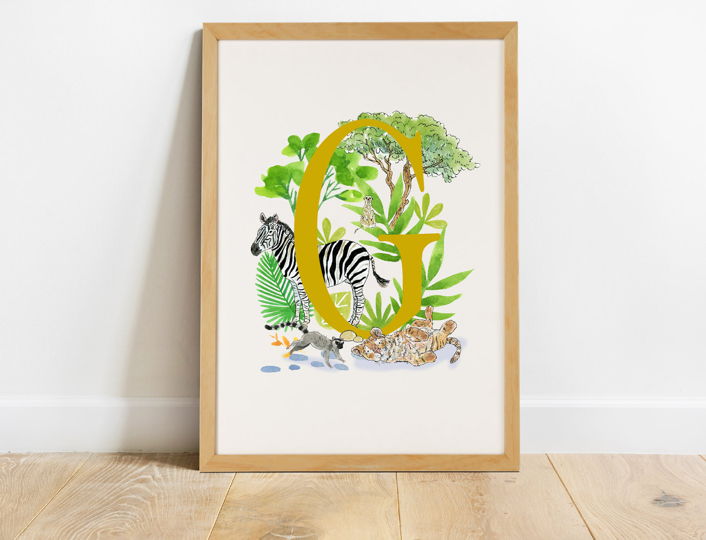 Safari Initial Name Print