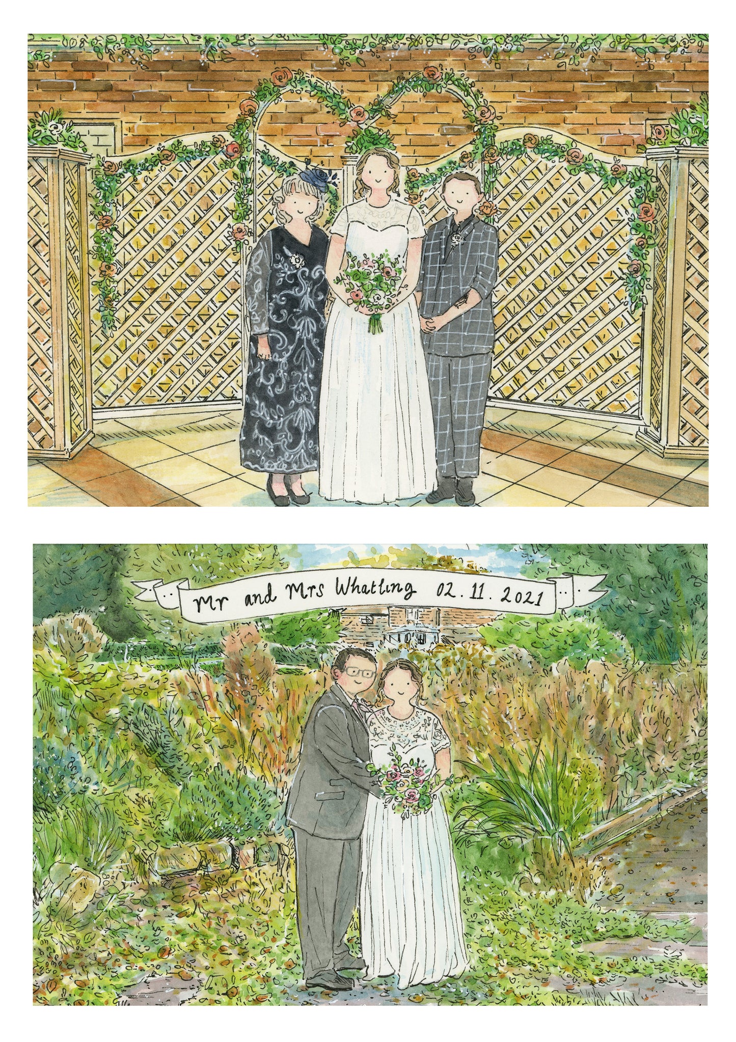 Wedding Photograph Painting - Greetings Card