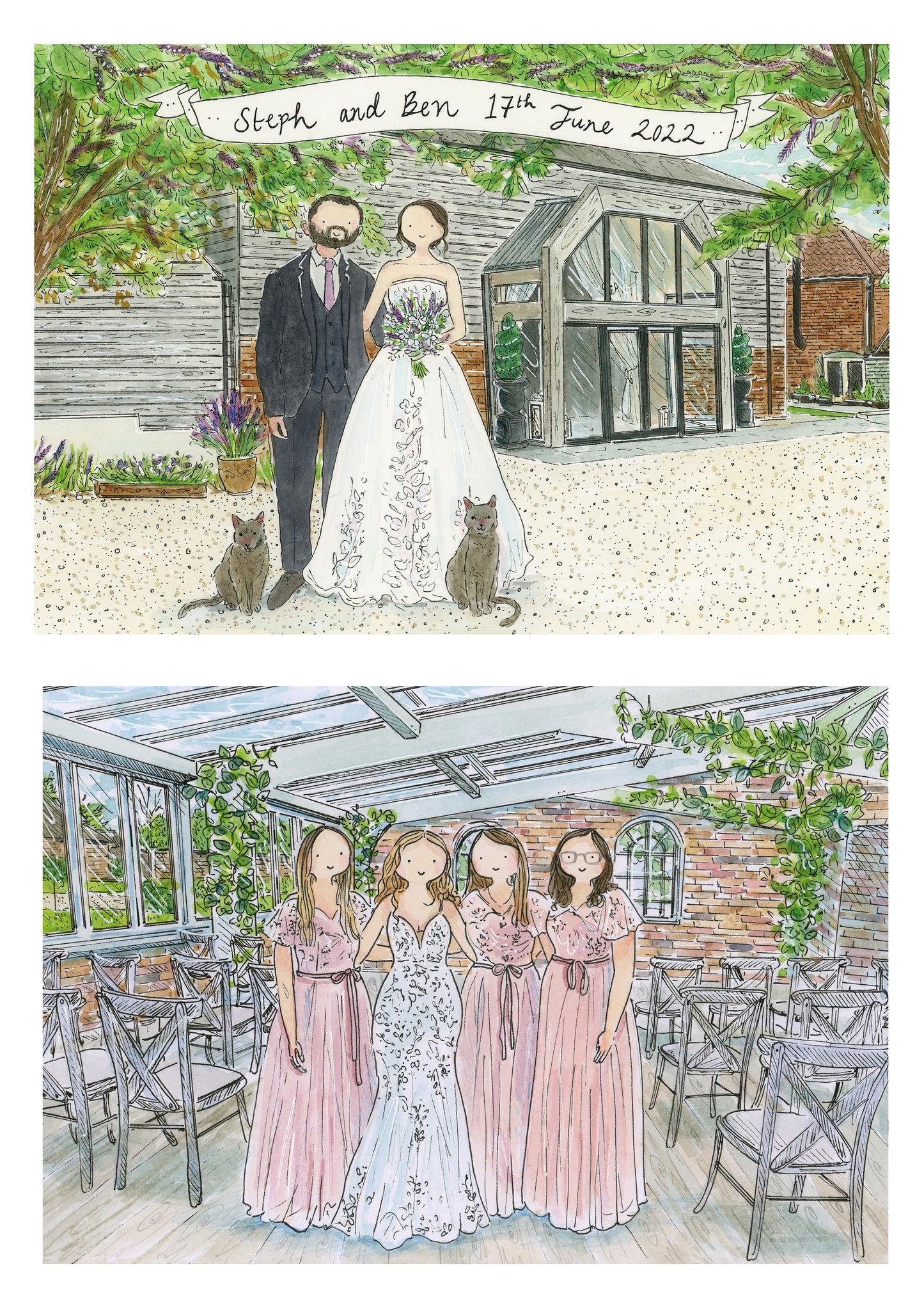 Wedding Photograph Painting - Greetings Card