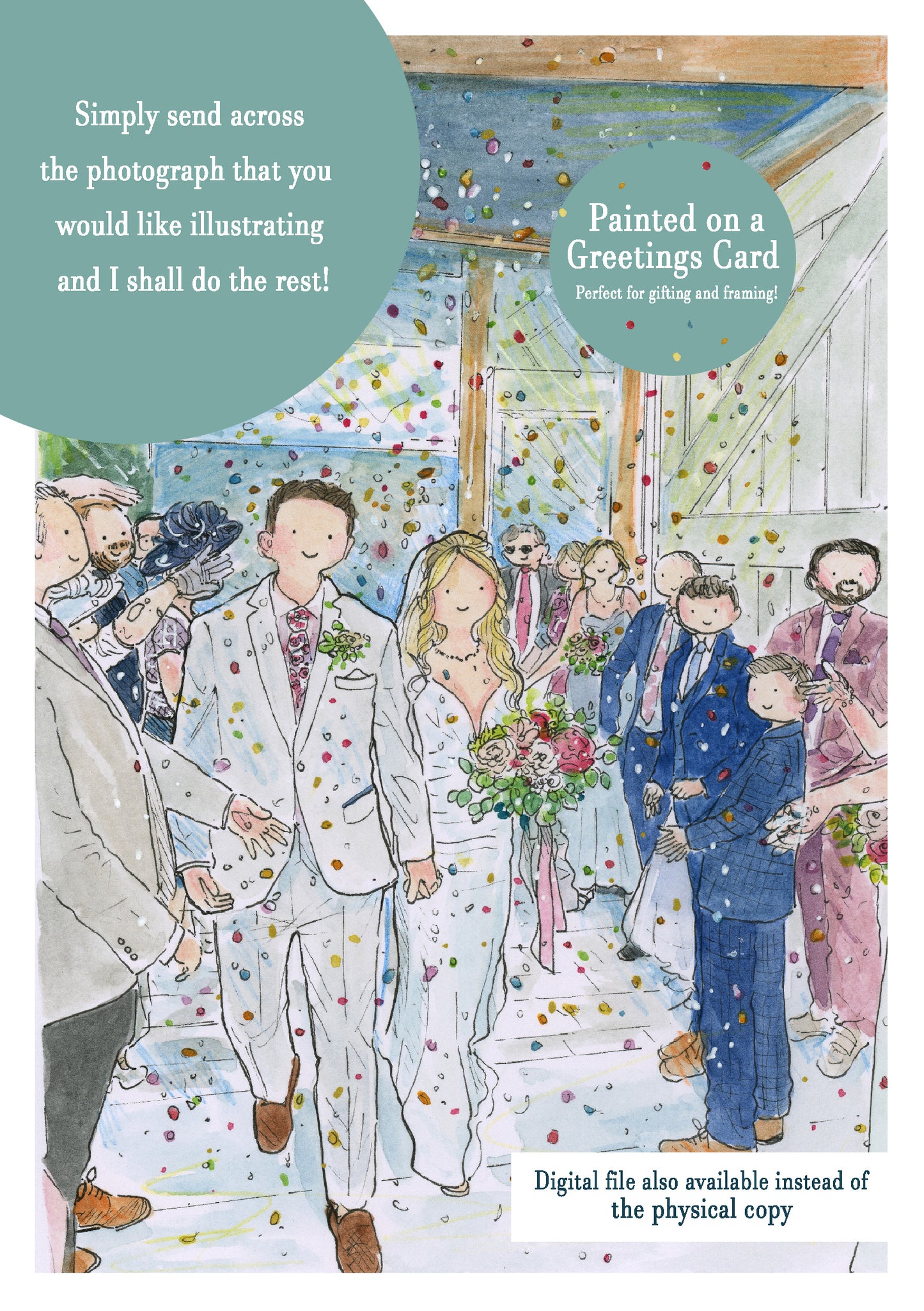Wedding Photograph Painting - Greetings Card