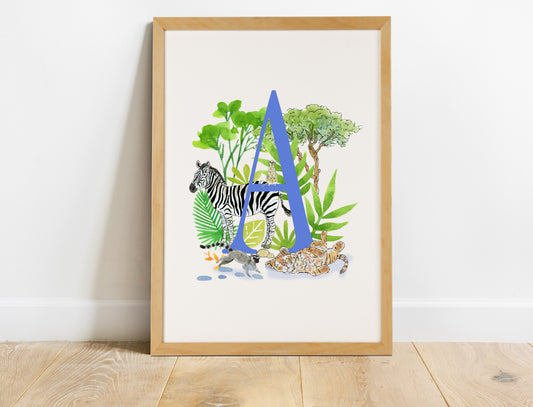 Safari Initial Name Print