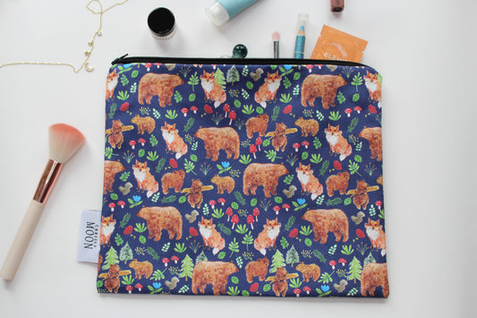 'Bear & Fox' Wash Bag/Pencil Case